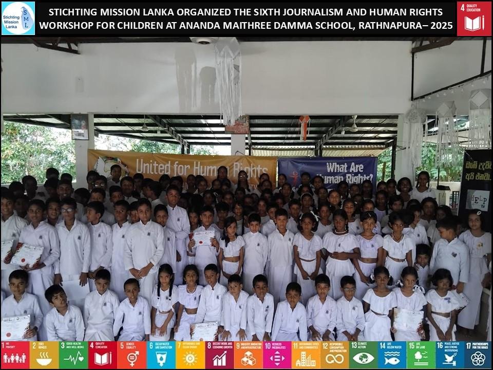 Netherlands-Based Foundation Trains Sri Lankan Youth in Media and Human Rights