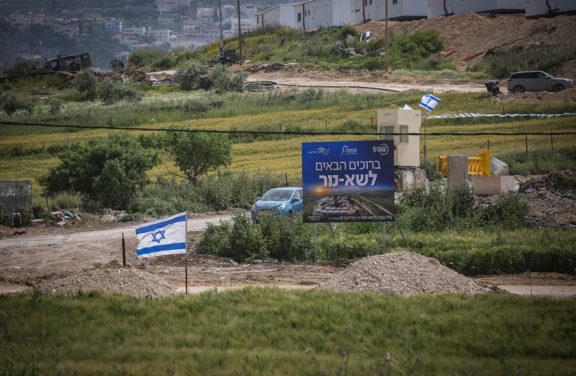 View of the settlement of Sa-Nur in the West Bank, April 19, 2026.