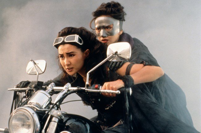 THE HEROIC TRIO, from left: Maggie Cheung, Anita Mui, 1993. ©Buena Vista Pictures/courtesy Everett Collection