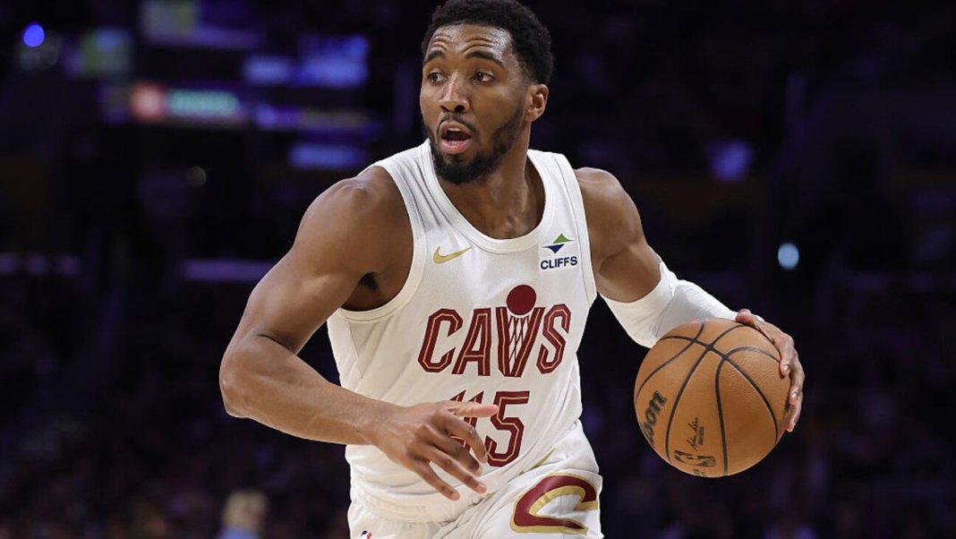 How to watch NBA Playoffs live online, livestream; Donovan Mitchell of the Cleveland Cavaliers on the court dribbling a basketball