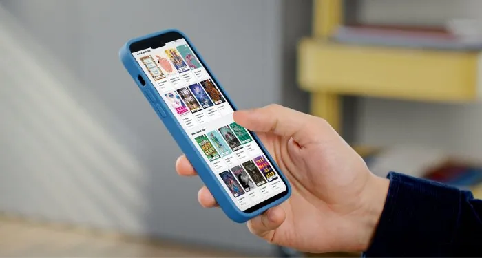 a phone with the New Release Index filtered by LGBTQ books