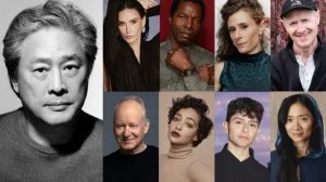 From left to right:Park Chan-wook © Lee Seung-hee / Demi Moore © Thomas Whiteside / Isaach De Bankolé © Larry
Busacca / Laura Wandel © Thomas Laisné / Paul Laverty © Joss Barratt / Stellan Skarsgård © NEON / Ruth Negga ©
Justin Coit / Diego Céspedes © Tom Chenette / Chloé Zhao © Christian Tierney