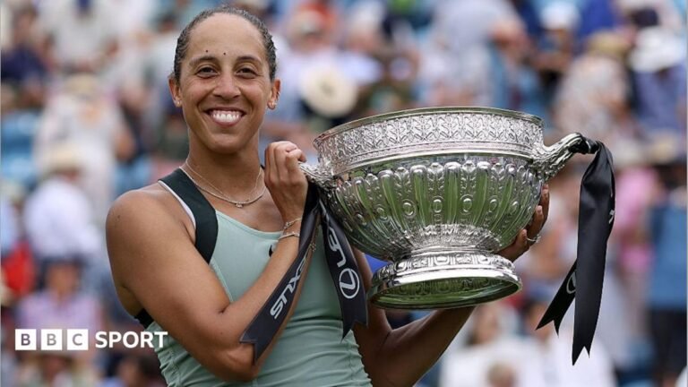 Keys wins Eastbourne title again, Osaka injured in Germany