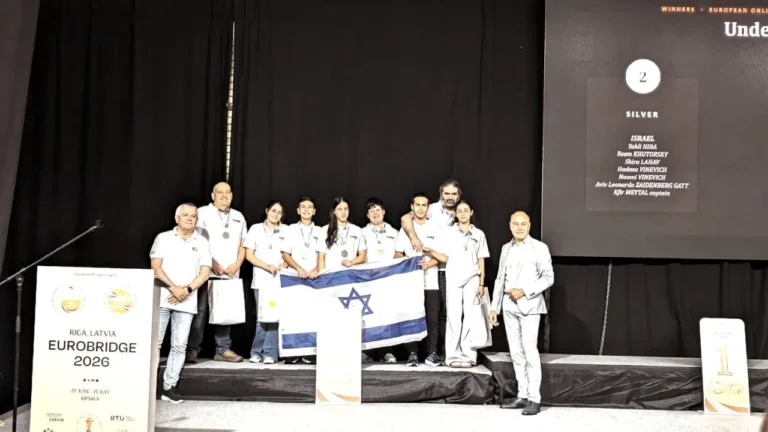 'Strength of next generation': Israeli youth bridge teams claim three European silver medals