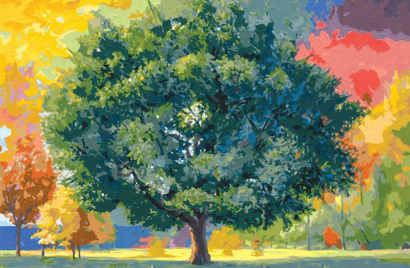 The Watcher Tree, which Hurwitz made to look like a large tree in a forest – but if you look at it from a distance, it’s a human eye.