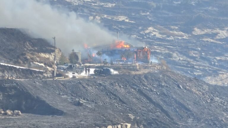 Residents evacuated in Jezreel Valley as fire spreads in West Bank, ignites firefighting truck
