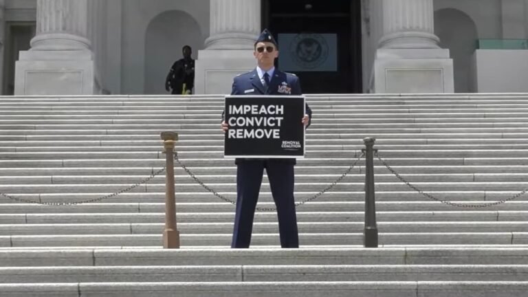 US Air Force officer under investigation after calling for Trump's impeachment