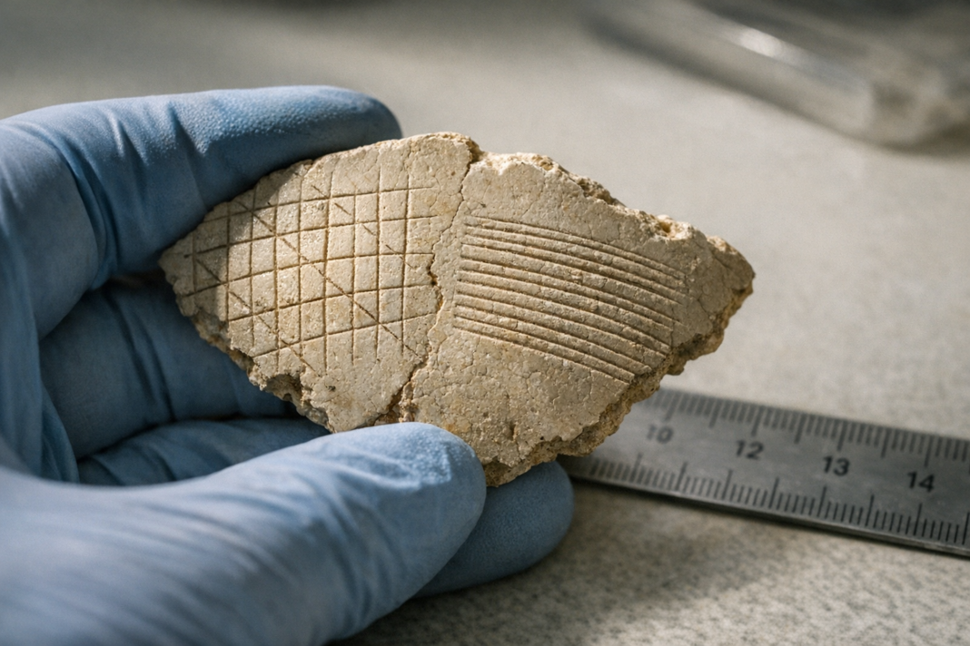 Organized geometric engravings on 60,000-year-old ostrich eggshells indicate planned pattern-making Organized geometric engravings on 60,000-year-old ostrich eggshells indicate planned pattern-making