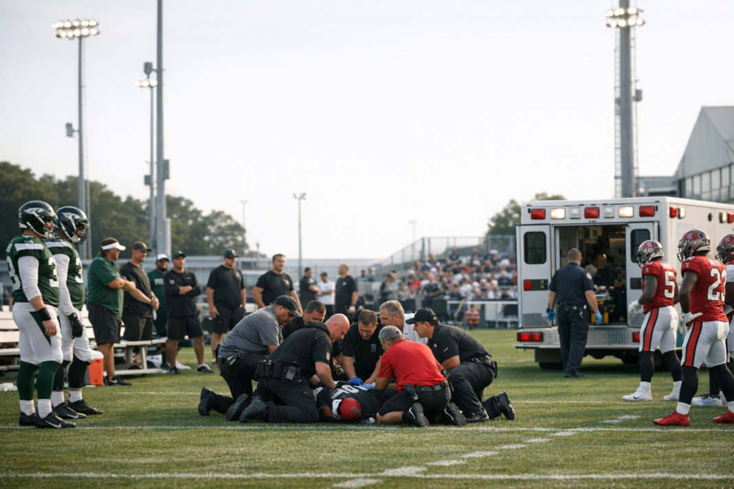 Jets' Qwan'tez Stiggers Hospitalized After Collapse During Joint Practice