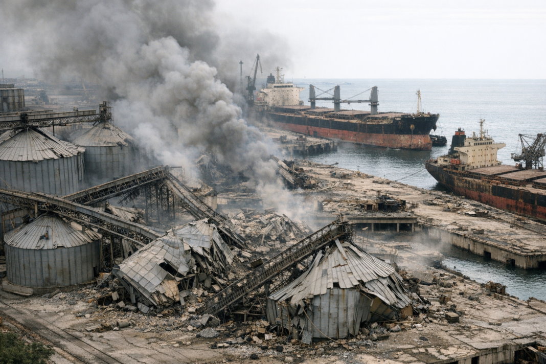 Major Russian grain export terminals struck in Black Sea port attack, exports fall as reciprocal strikes continue Major Russian grain export terminals struck in Black Sea port attack, exports fall as reciprocal strikes continue