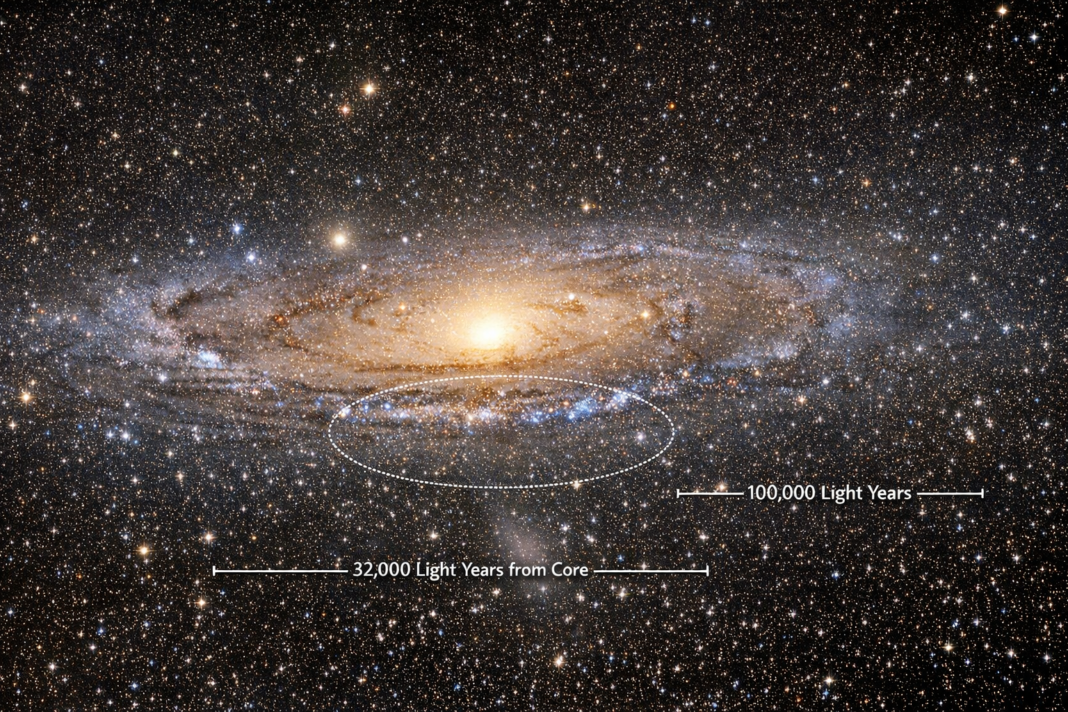 Hubble study shows Andromeda galaxy winding down after prolonged starburst