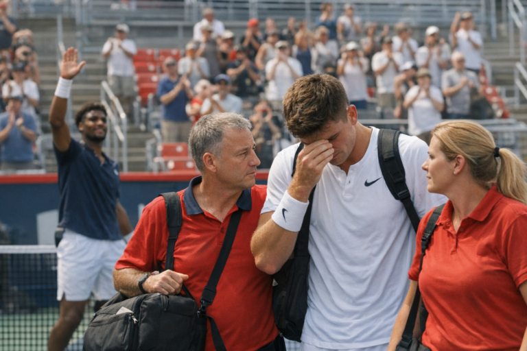 Draper in tears after arm problem resurfaces during Canadian Open defeat