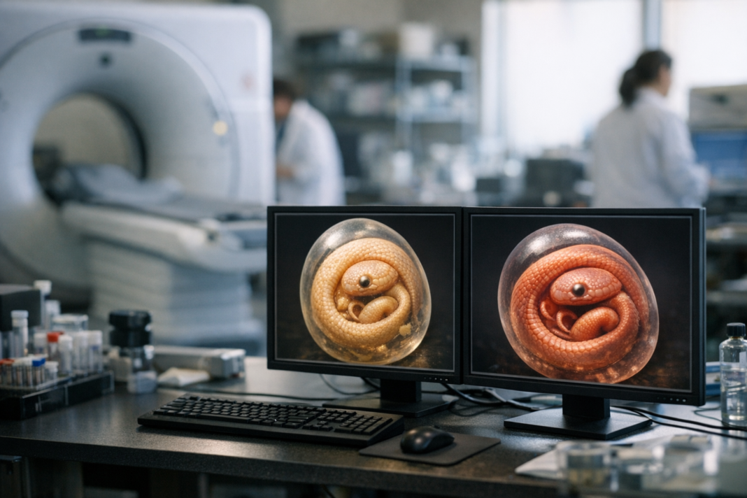 Why snake embryos coil to the right: new study reveals a mechanical cause Why snake embryos coil to the right: new study reveals a mechanical cause