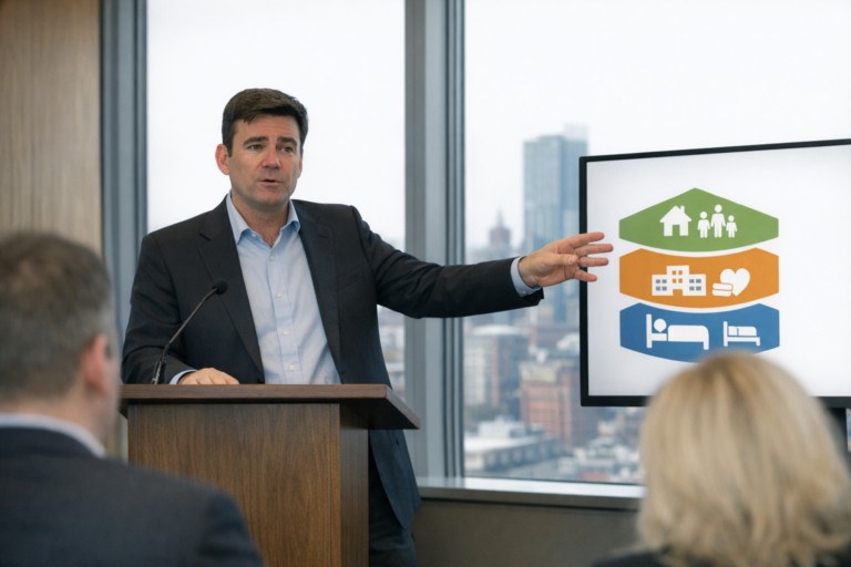 Burnham pledges detailed care service and warns social care failure could 'break' the NHS