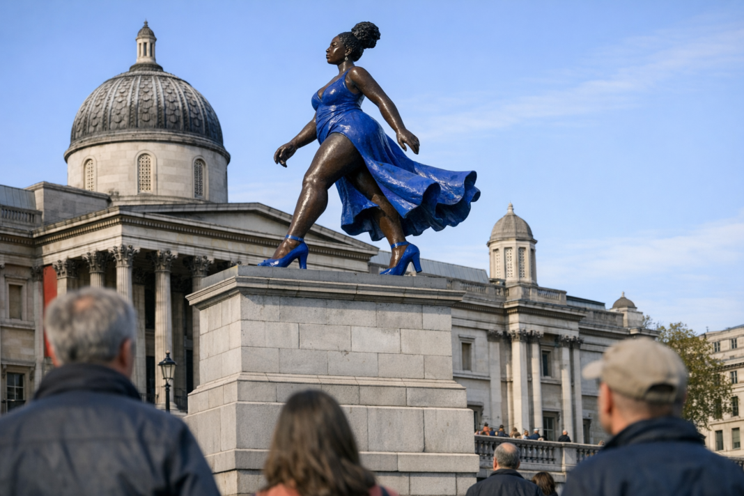 Tschabalala Self to occupy Fourth Plinth with striding woman after racist vandalism Tschabalala Self to occupy Fourth Plinth with striding woman after racist vandalism
