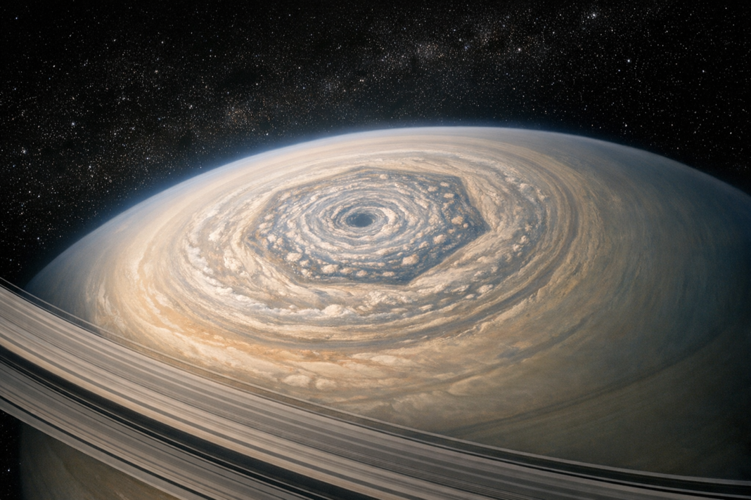 A newly emerged ten‑sided storm at Saturn’s south pole puzzles planetary scientists A newly emerged ten‑sided storm at Saturn’s south pole puzzles planetary scientists