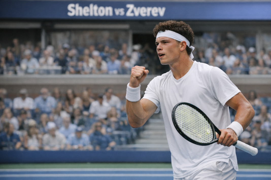 Shelton overcomes Tiafoe to set up Zverev showdown in US Open final Shelton overcomes Tiafoe to set up Zverev showdown in US Open final