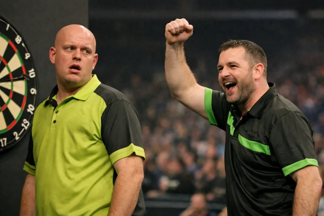 Van Gerwen stunned in narrow defeat as O'Connor advances at Dutch Championship