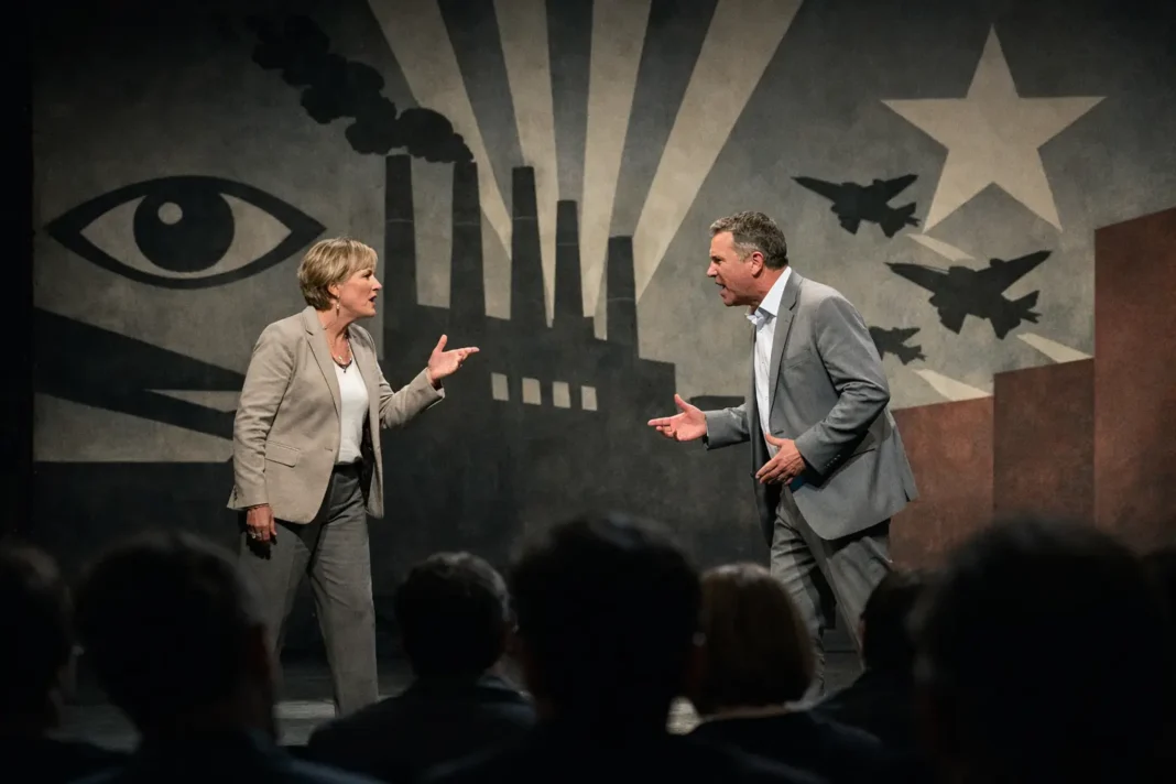 A Short, Sharp Play Targets the Language of Power