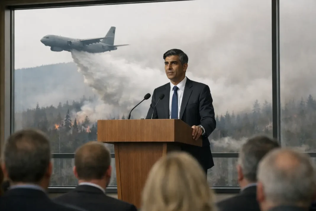 UK to deploy military aircraft in wildfire response as PM readies summit