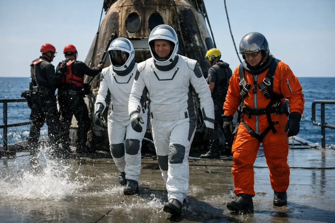 Crew-12 Returns After 237 Days and a Century of Miles in Orbit