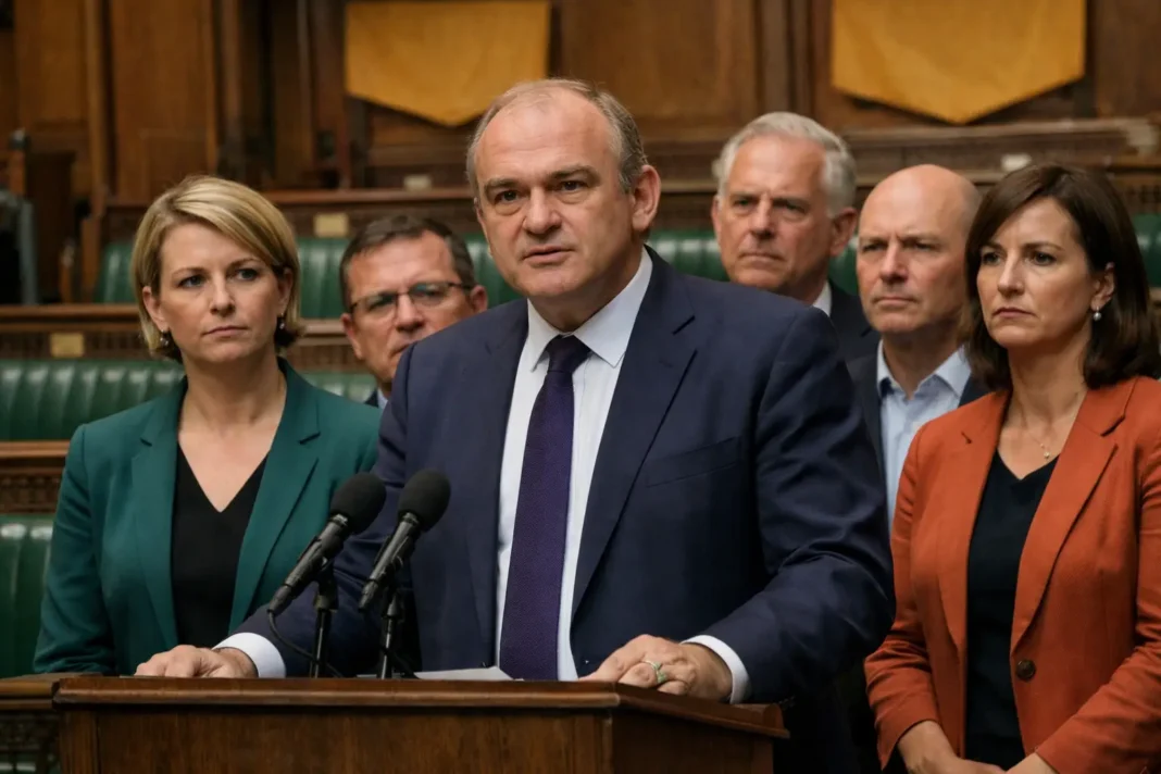 Lib Dem frontbencher quits in protest over Ed Davey's leadership Lib Dem frontbencher quits in protest over Ed Davey's leadership